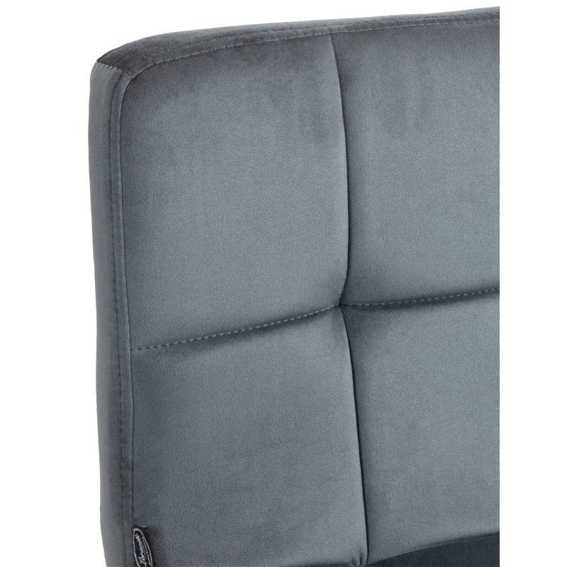 Taburete de bar de terciopelo blanco de Perú