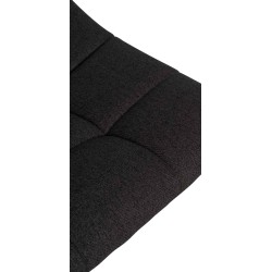 Taburete de bar Jerry, tapizado, cromado