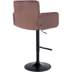 Taburete de bar de terciopelo negro, Los Ángeles