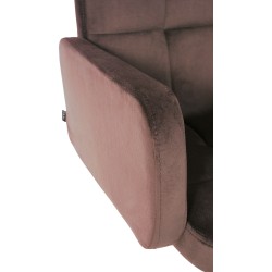 taburete de bar de terciopelo cromado de Los Ángeles