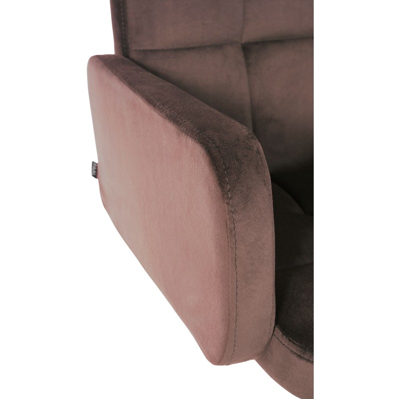 taburete de bar de terciopelo cromado de Los Ángeles