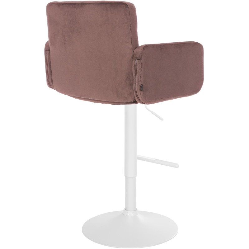 Taburete de bar de terciopelo blanco, Los Ángeles