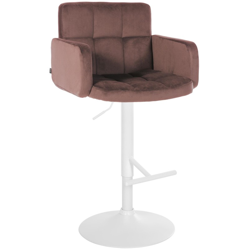 Taburete de bar de terciopelo blanco, Los Ángeles