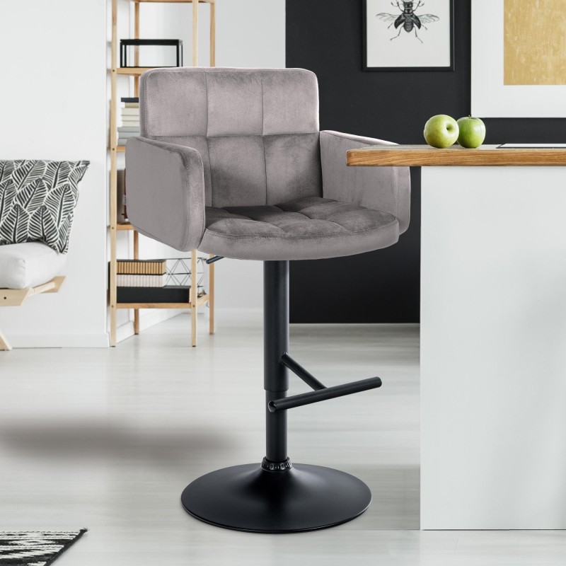 Taburete de bar de terciopelo negro, Los Ángeles