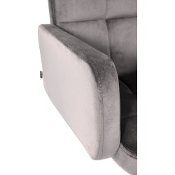 taburete de bar de terciopelo cromado de Los Ángeles