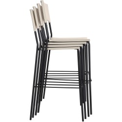 Taburete de bar negro Génova