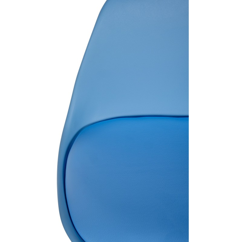 Taburete de bar Corbin, imitación piel, cuadrado, negro