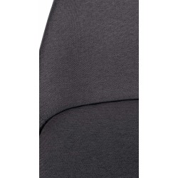 Taburete de bar cuadrado Corbin de tela, negro