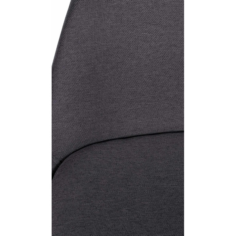 Taburete de bar cuadrado Corbin de tela, negro