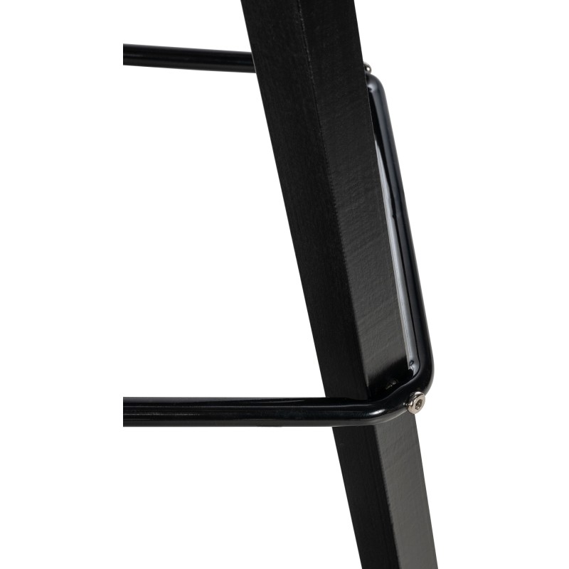 Taburete de bar cuadrado Corbin de tela, negro