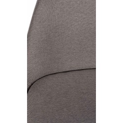 Taburete de bar cuadrado Corbin de tela, negro