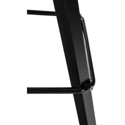 Taburete de bar cuadrado Corbin de tela, negro