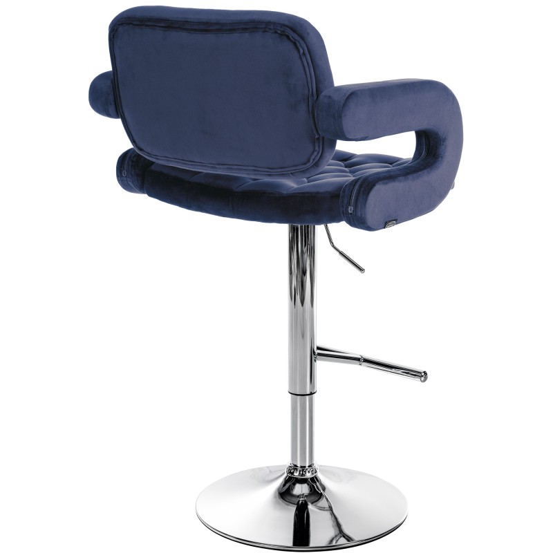 Taburete de bar Dublín, terciopelo, cromado