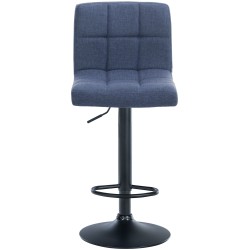 Juego de 2 taburetes de bar Calma en tela negra