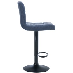 Juego de 2 taburetes de bar Calma en tela negra