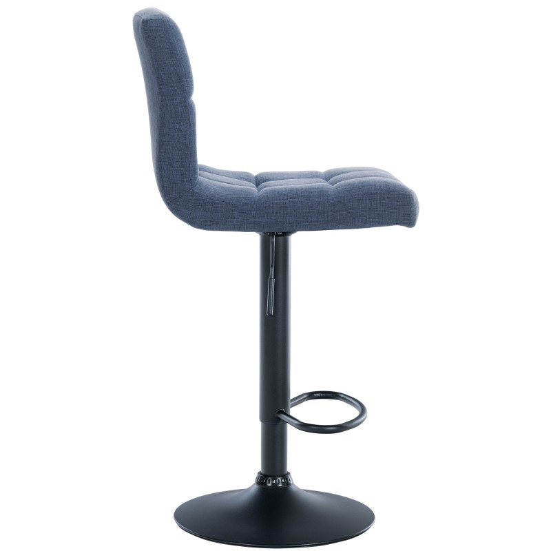 Juego de 2 taburetes de bar Calma en tela negra