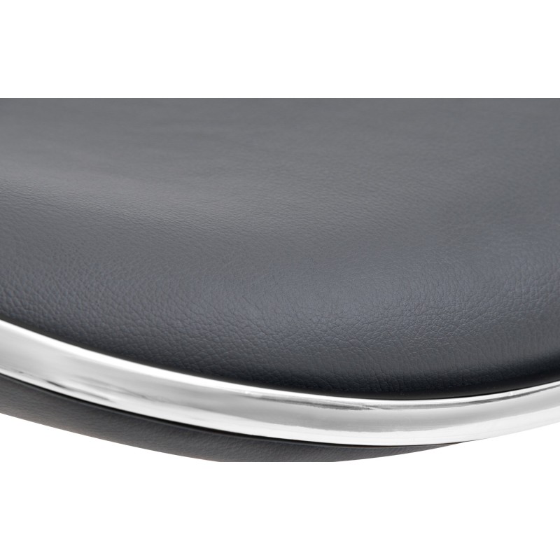 Taburete de bar Shanghai, imitación de cuero, blanco