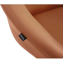 Taburete de bar Davie, cuero sintético negro