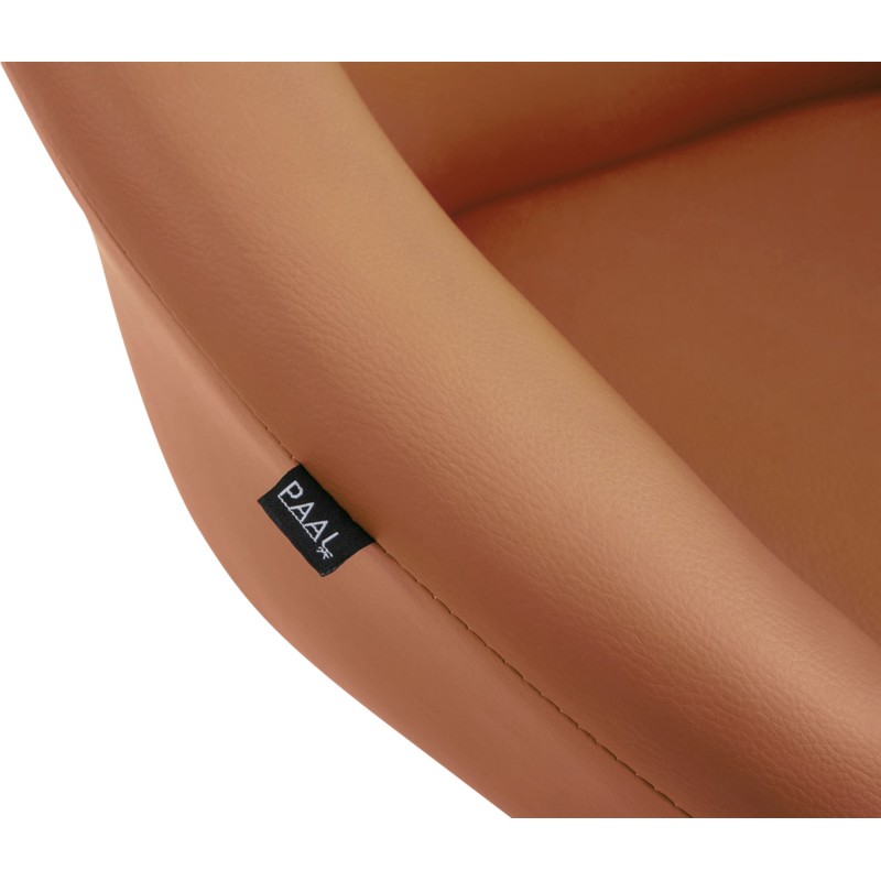 Taburete de bar Davie, cuero sintético negro