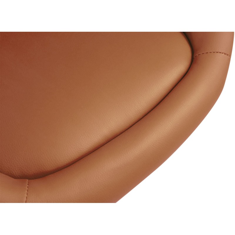 Taburete de bar Davie, cuero sintético negro