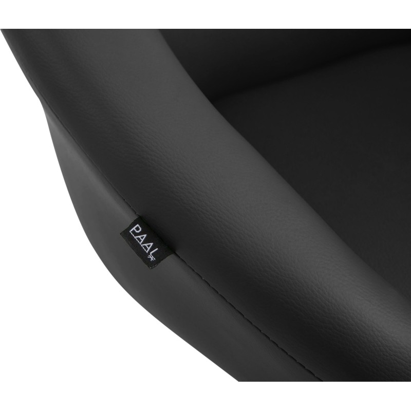 Taburete de bar Davie, imitación de cuero, blanco