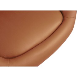 Taburete de bar Davie, imitación de cuero, blanco