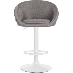 Taburete de bar Davie, tela blanca