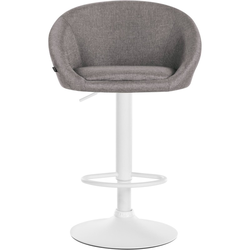 Taburete de bar Davie, tela blanca