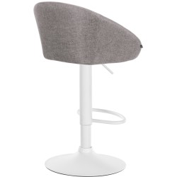 Taburete de bar Davie, tela blanca