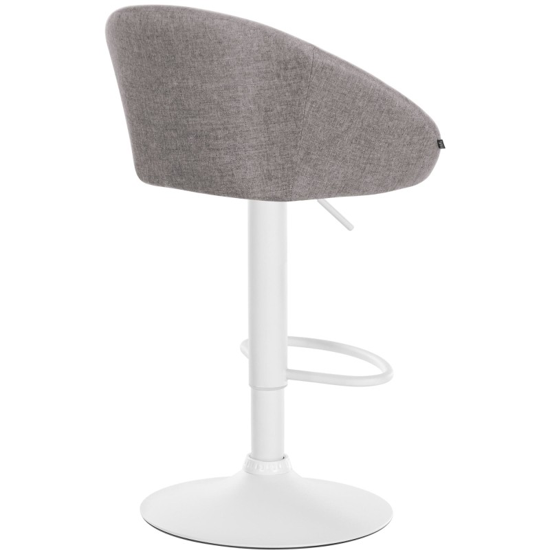 Taburete de bar Davie, tela blanca