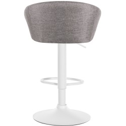 Taburete de bar Davie, tela blanca