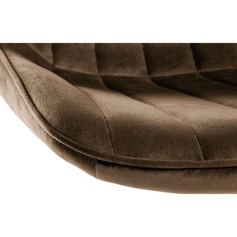 Juego de 2 taburetes de bar Toni en terciopelo negro