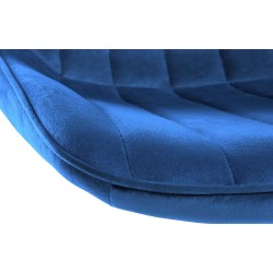 Juego de 2 taburetes de bar Toni en terciopelo blanco