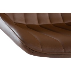 Juego de 2 taburetes de bar Toni, imitación de cuero, negros