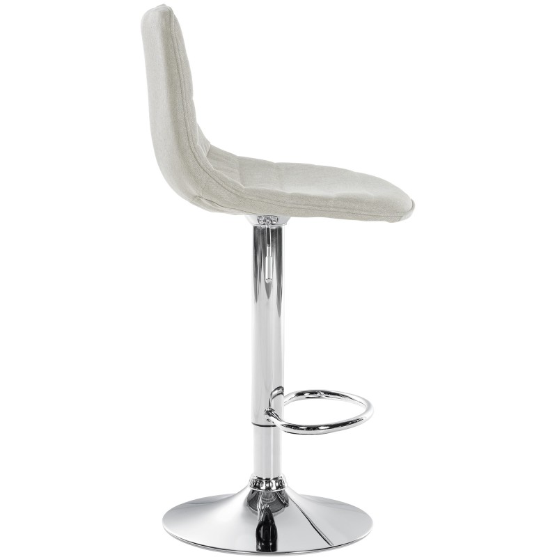 Juego de 2 taburetes de bar tapizados en tela Lex C