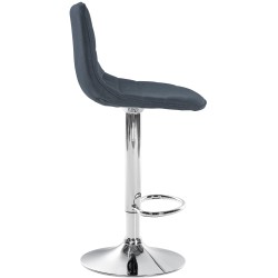 Juego de 2 taburetes de bar tapizados en tela Lex C