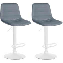 Juego de 2 taburetes de bar Lex en piel sintética W