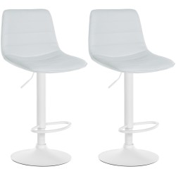 Juego de 2 taburetes de bar Lex en piel sintética W
