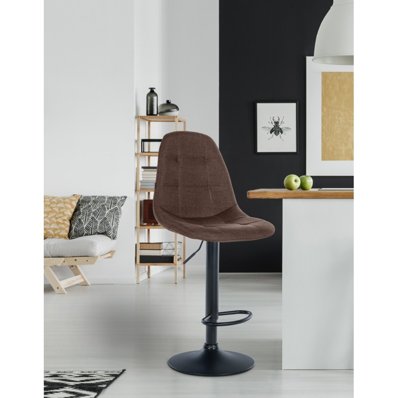 Taburete de bar Elmore, tapizado en tela B