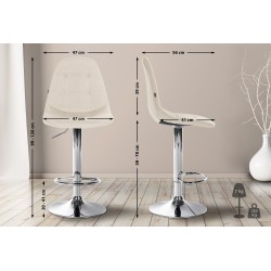 Taburete de bar Elmore, tapizado en tela C