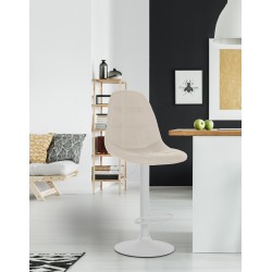 Taburete de bar de tela Elmore W