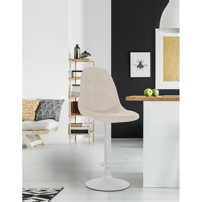 Taburete de bar de tela Elmore W