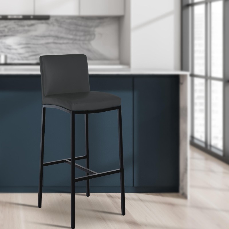 Taburete de bar Freeport, imitación piel, B