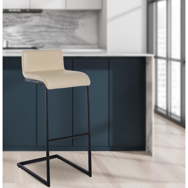 Juego de 2 taburetes de bar Newport B en piel sintética