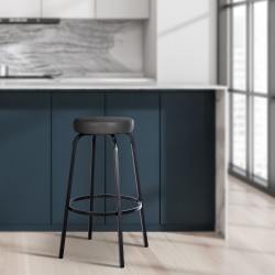 Taburete de bar Kamari en piel sintética