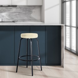 taburete de bar de terciopelo Kamari