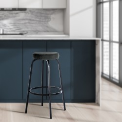 taburete de bar de terciopelo Kamari