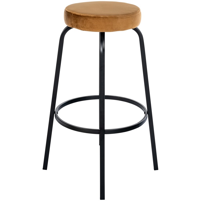 taburete de bar de terciopelo Kamari