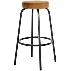 taburete de bar de terciopelo Kamari