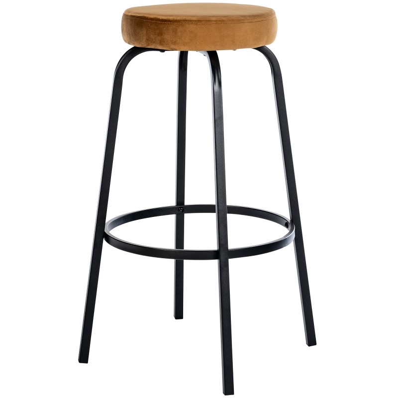 taburete de bar de terciopelo Kamari